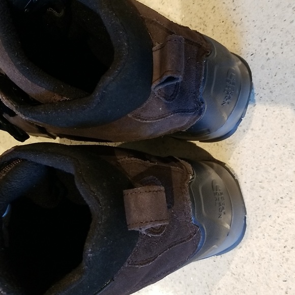 Northface Heat seekers brown/black leather/suede & rubber lace up boots EUC sz14 - Picture 3 of 8